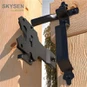 How do I align a wooden gate latch properly?
