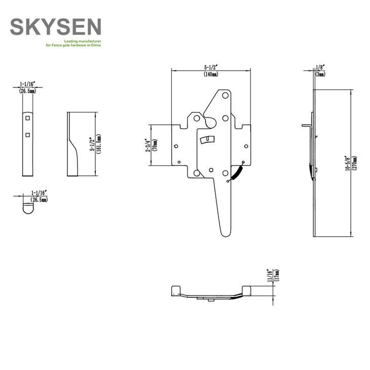 Double Sided Wooden Gate Lock